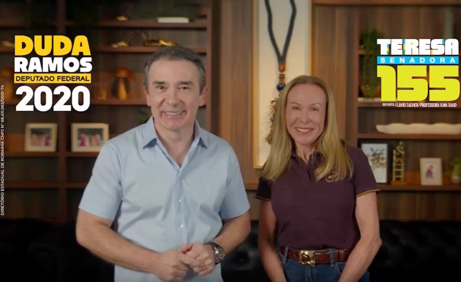 Deputado Duda Ramos declara apoio a Teresa Surita para o Senado Federal